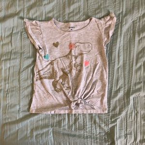 Tie front graphic tee